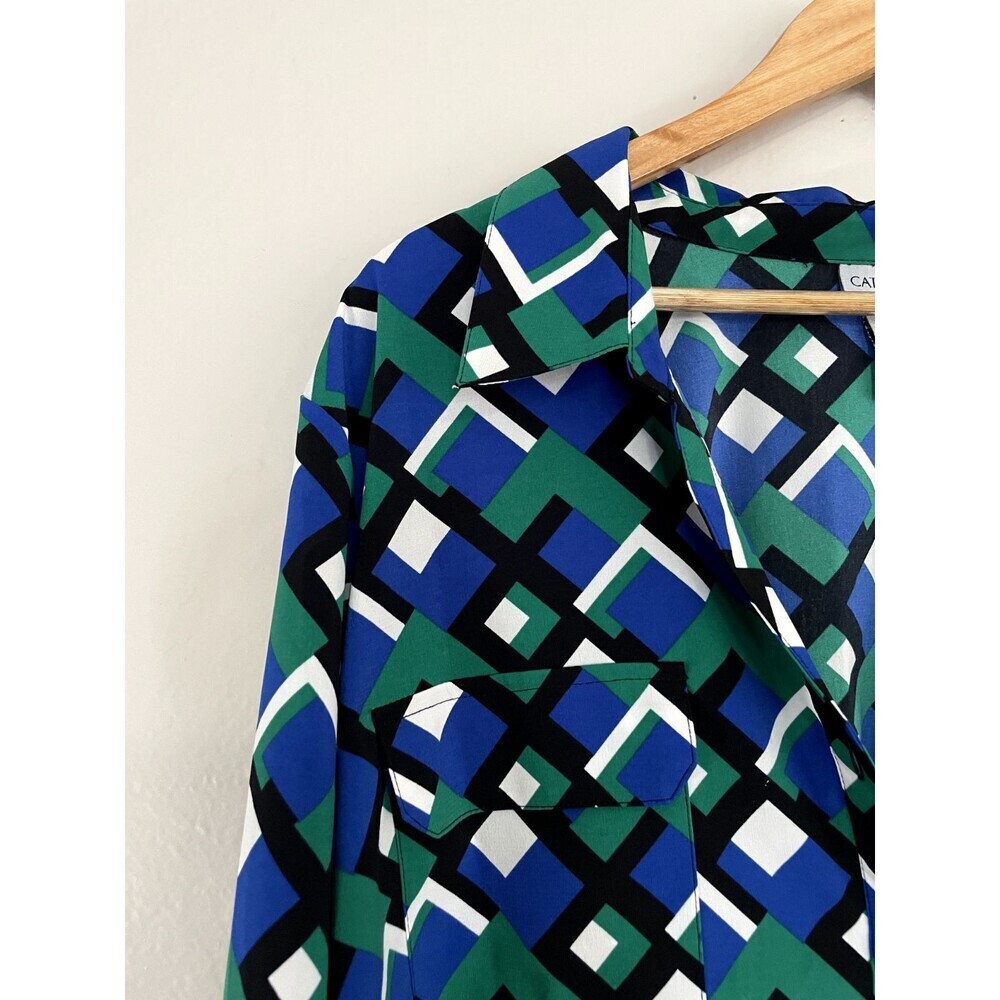 Catherines Womens Top Size 3X Colorful Travel Office Artsy Abstract - Picture 10 of 14